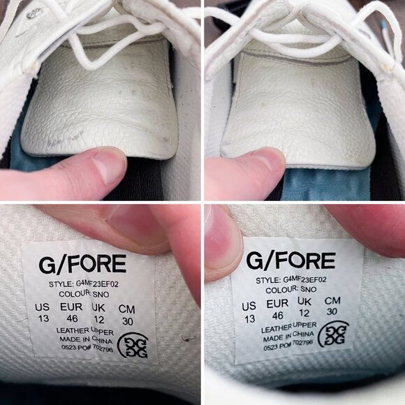 G/Fore Gallivanter Camo Sole Leather Golf Shoe G4MF23EF02 Size 13 White Blue - Picture 15 of 16